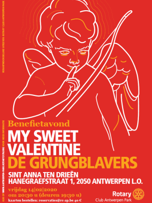 ANNA3 | De Grungblavers - My Sweet Valentine | Rotary Club Antwerpen Park | Vrijdag 14 februari 2020 | 20.30 uur | Sint-Anna-ten-Drieënkerk Antwerpen Linkeroever